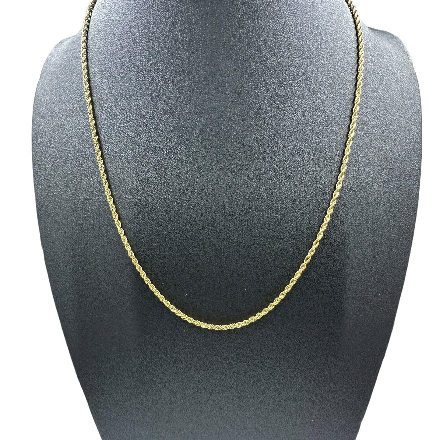 2MM Gold Silver Rope Chain Necklaces Trendzio Jewelry Gold 16"