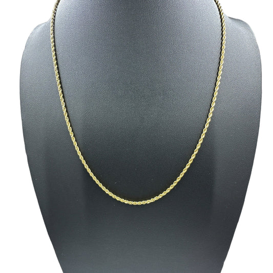 2MM Gold Silver Rope Chain Necklaces Trendzio Jewelry Gold 16"