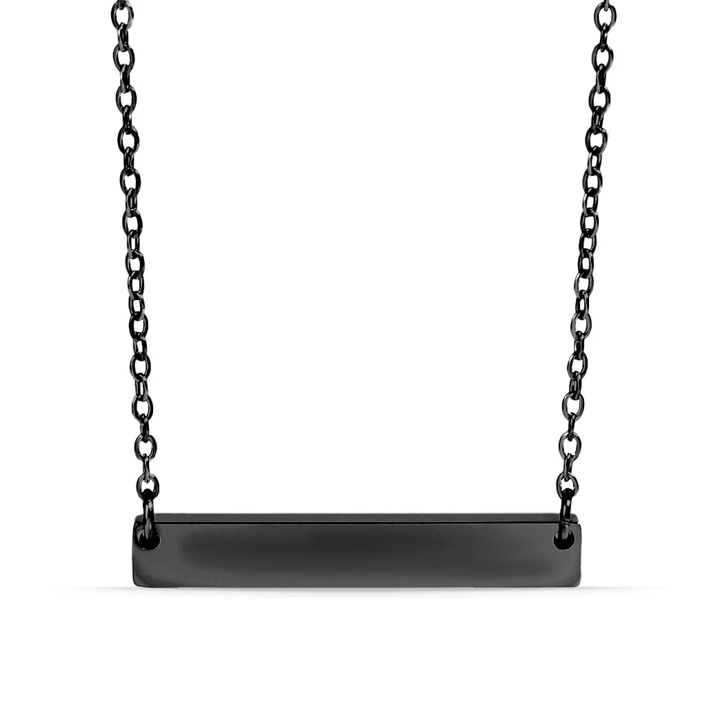 Celina Engraved Bar Pendant Necklace