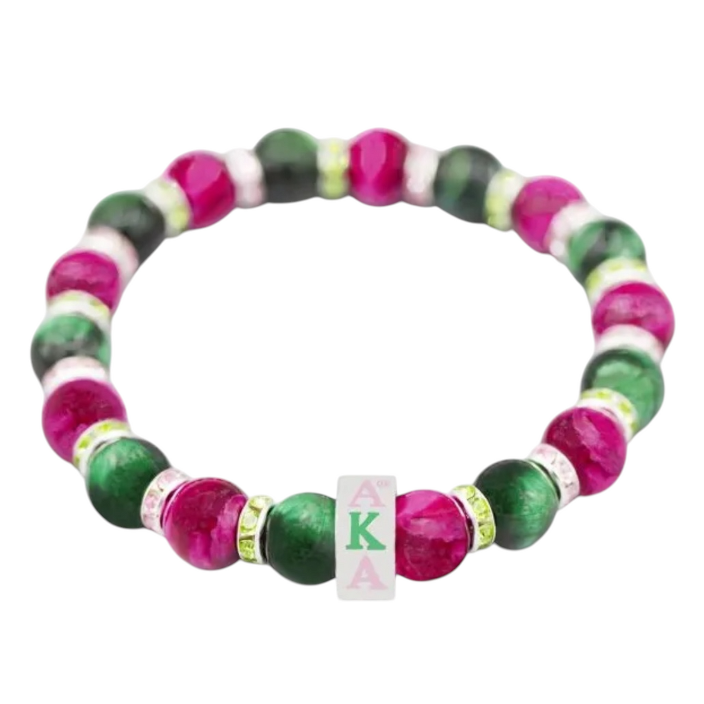 AKA Pink and Green Tiger Eye Bracelet