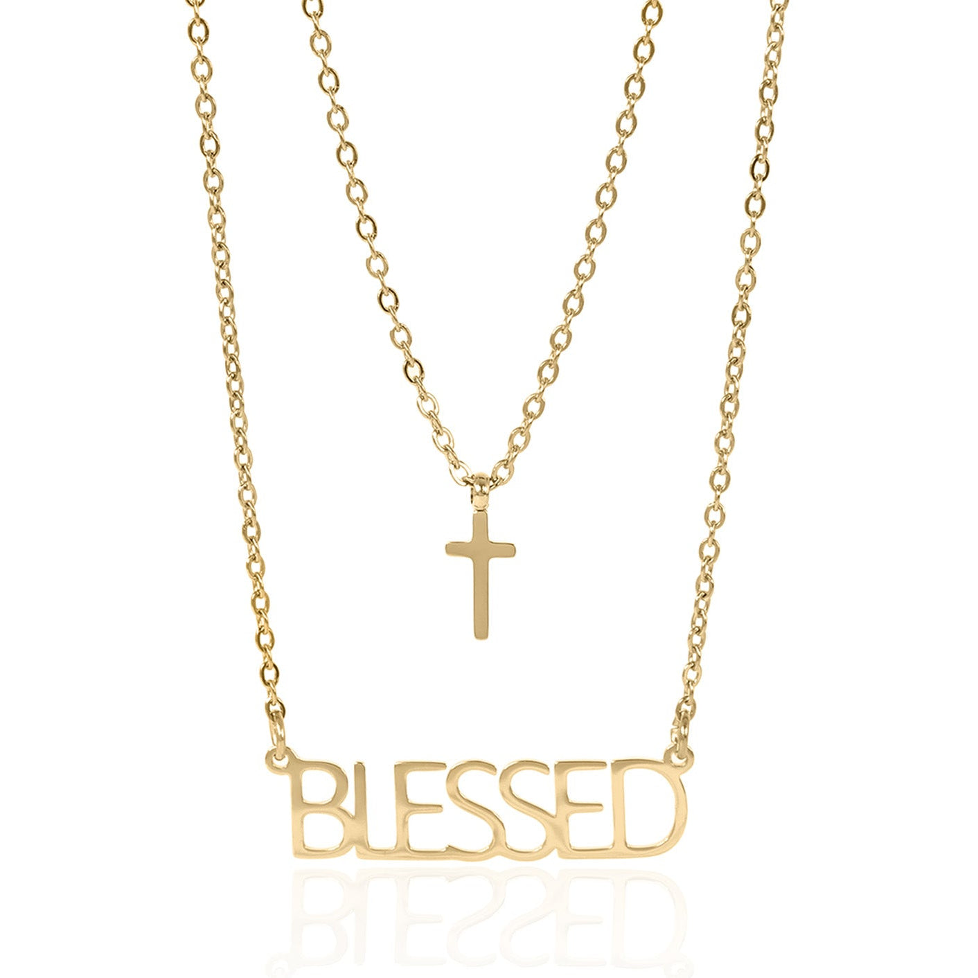 Blessed Cross Charm Necklace