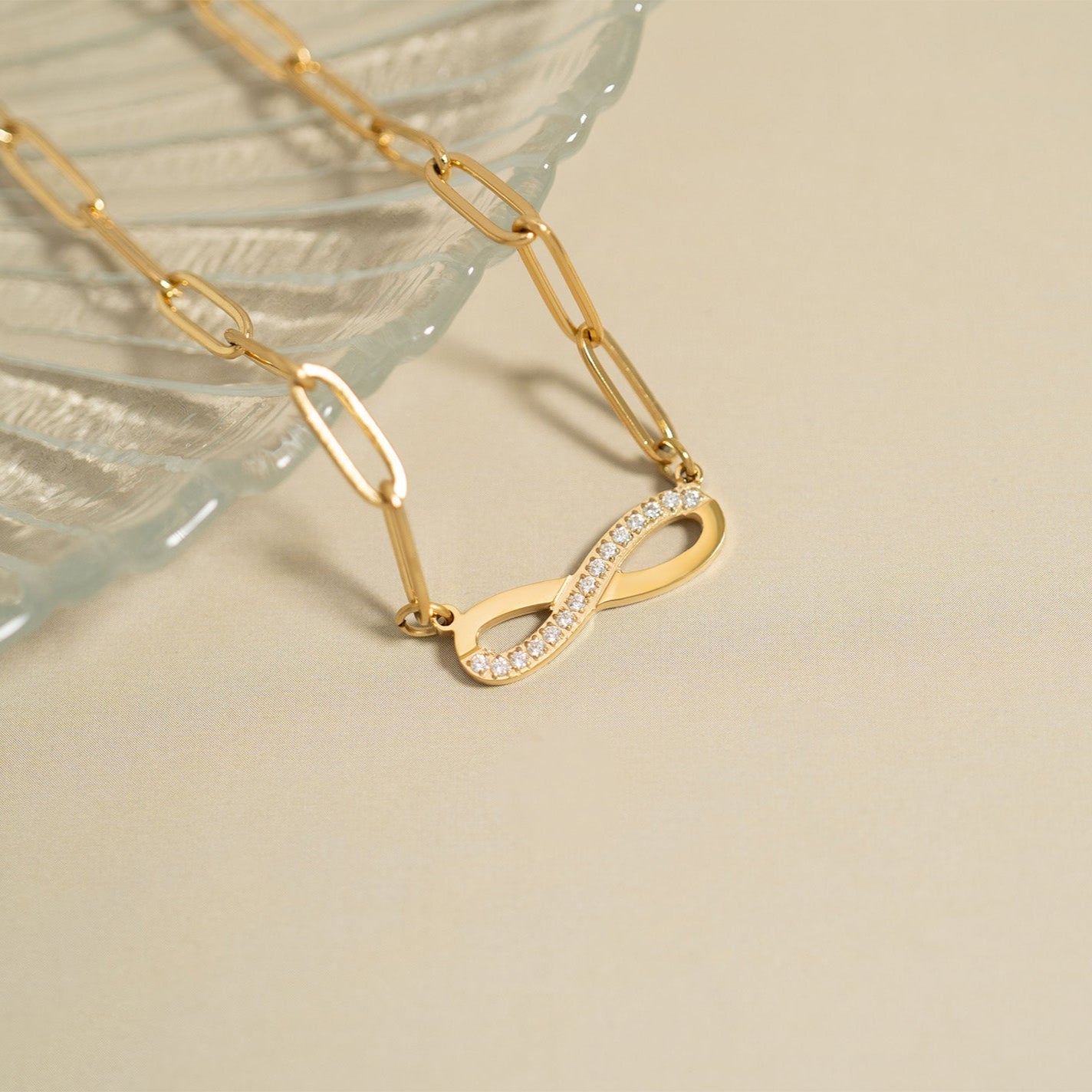 Infinity Pendant Paperclip Necklace