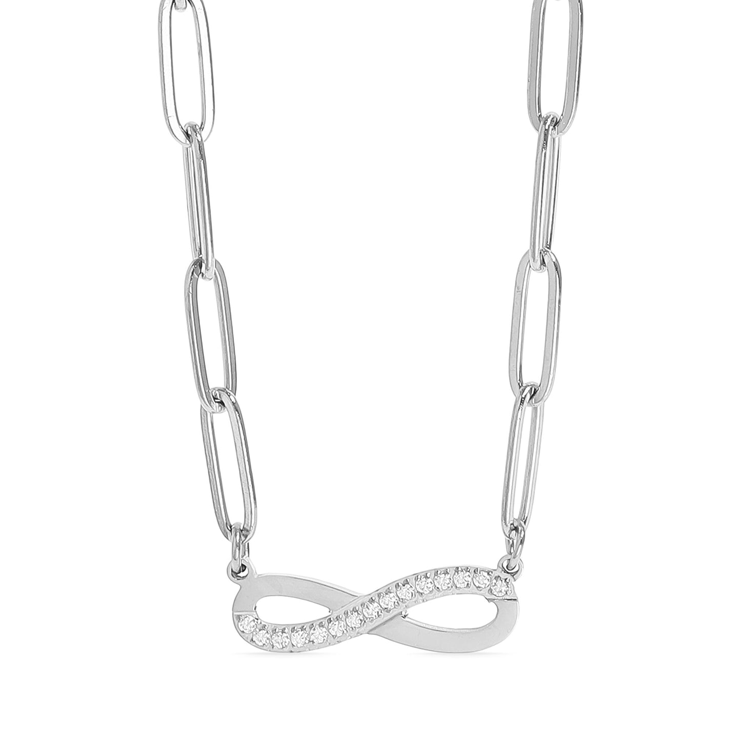 Infinity Pendant Paperclip Necklace