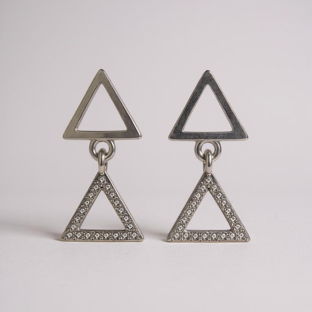 Delta Sigma Theta Double Triangle Earrings