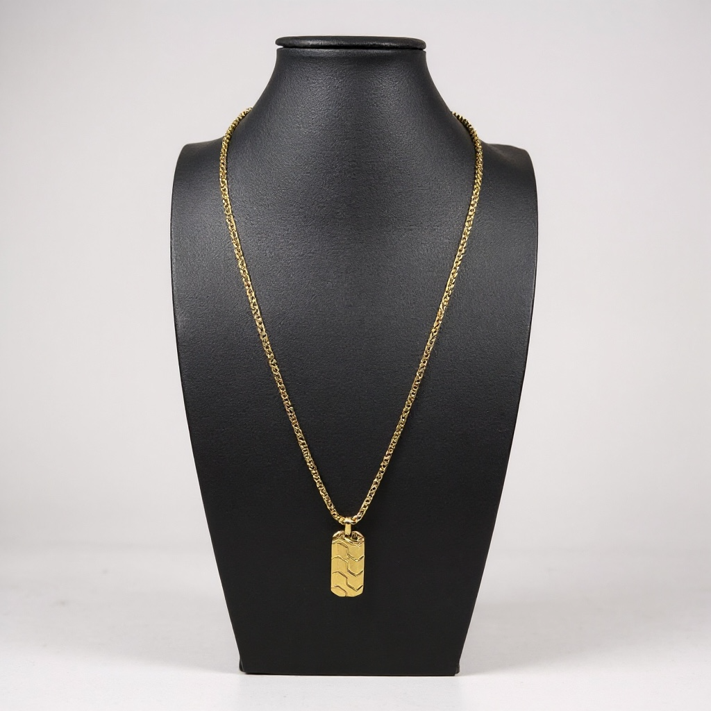 Geometric Dog Tag Pendant
