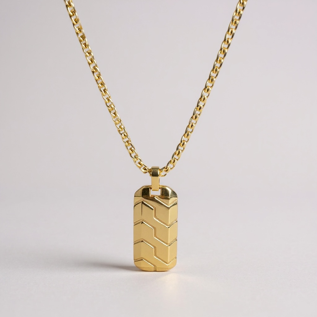 Geometric Dog Tag Pendant