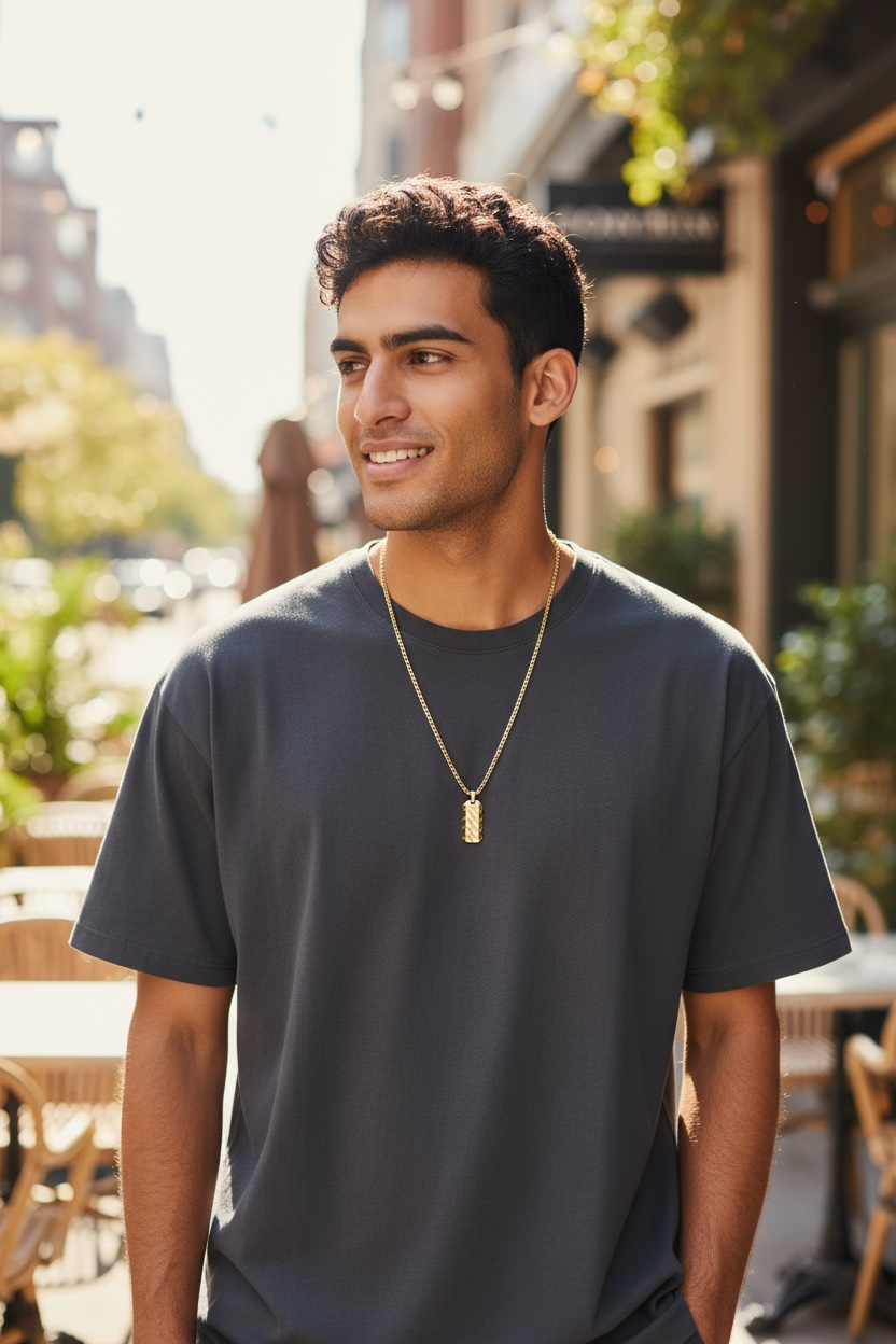 Geometric Dog Tag Pendant