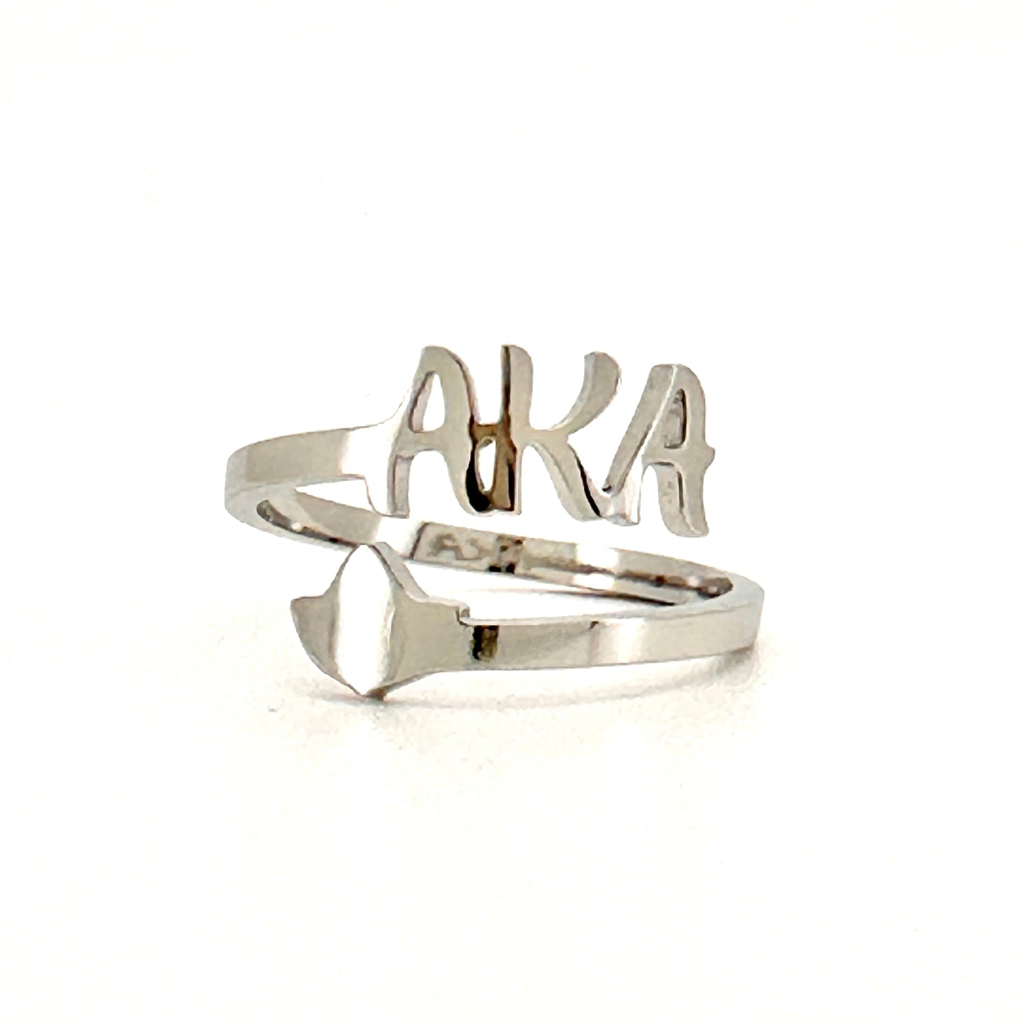 AKA Initial Ivy Ring Rings Trendzio Jewelry Silver 5-6