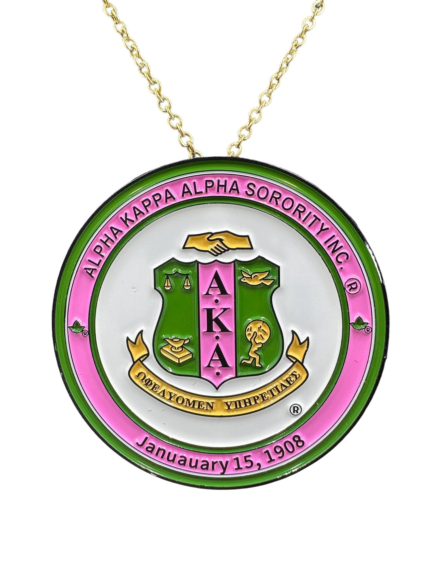 AKA Shield Pendant Necklace and Pin Necklaces Trendzio Jewelry