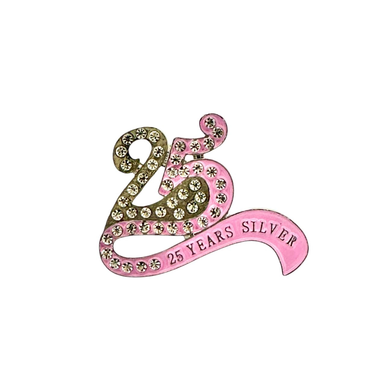 AKA Silver Star Soror 25yr Script Pin Brooches & Lapel Pins Trendzio Jewelry