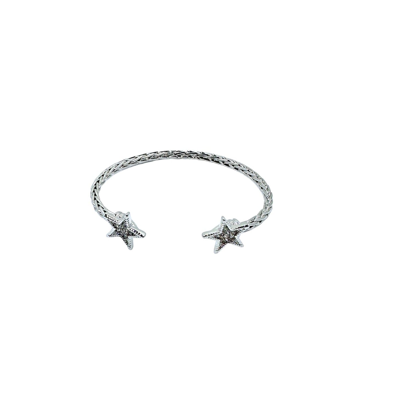 Alice Star Braided Cable Bracelet Bracelets TRENDZIO Silver