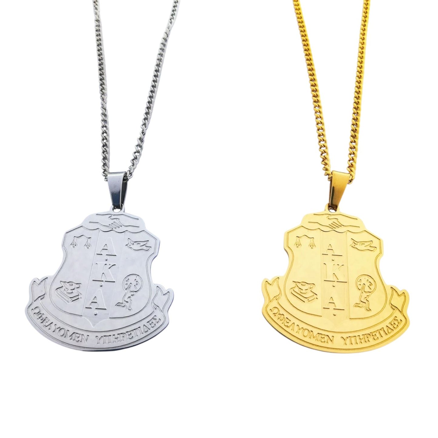 Alpha Kappa Alpha Sorority Inc. Shield Pendant Necklace Necklaces Trendzio Jewelry