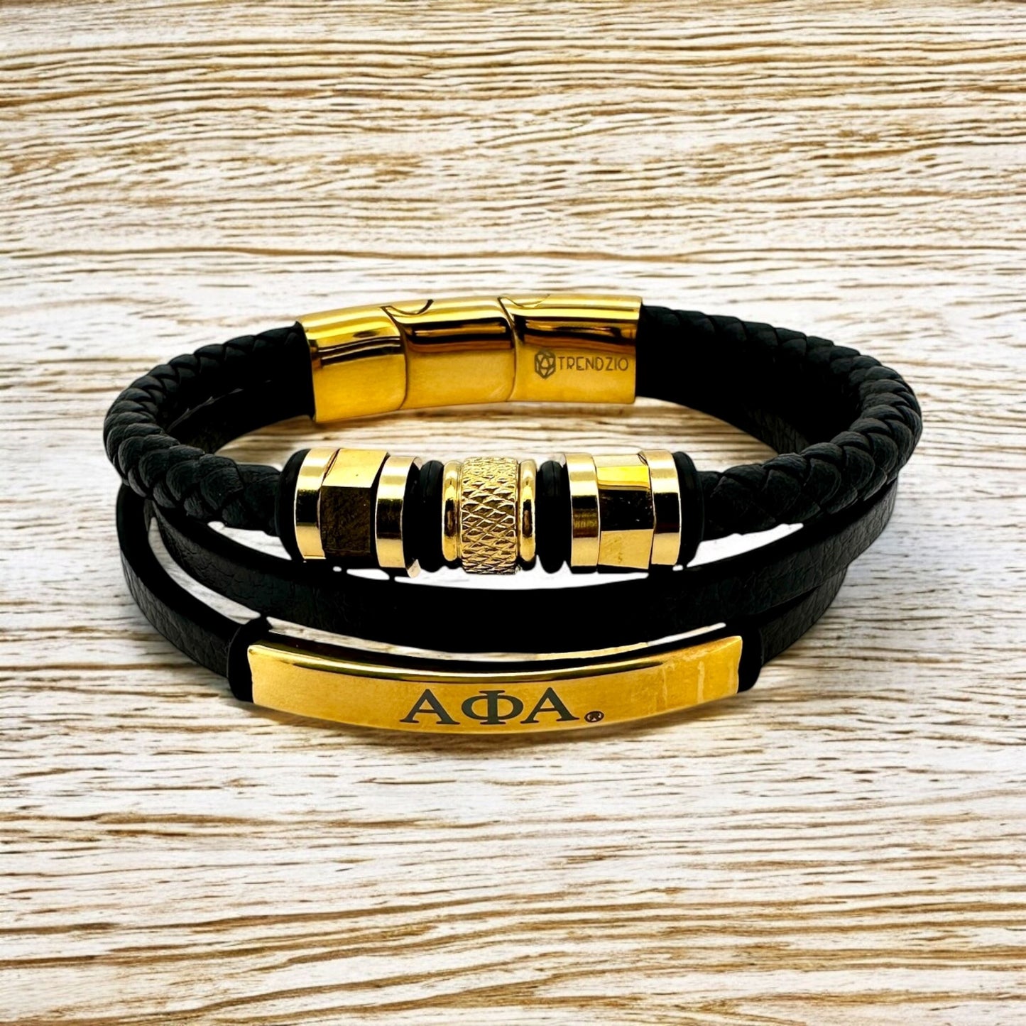Alpha Phi Alpha Arturo Leather Bracelet Bracelets Trendzio Jewelry