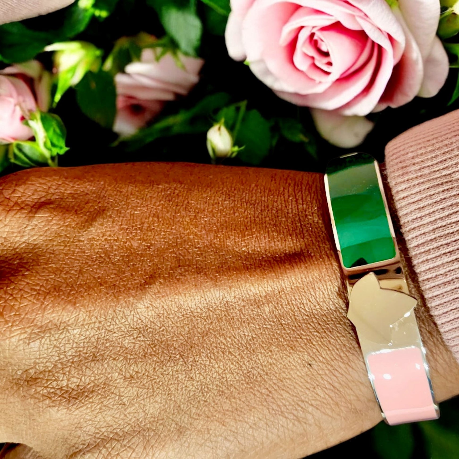 Bahia Ivy Pink and Green Bracelet Bracelets Trendzio Jewelry