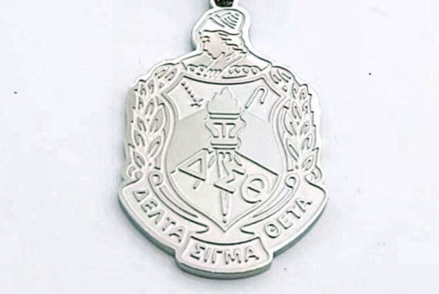 Delta Sigma Theta Stainless Steel Pendant Shield Necklace Necklaces Trendzio Jewelry Silver