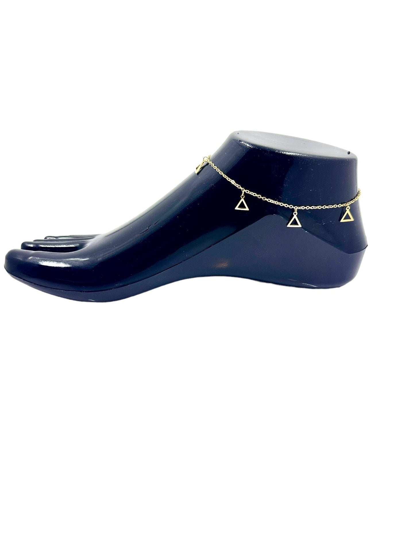 Delta Sigma Theta Triangle Charm Ankle Bracelet Ankle Bracelets Trendzio Jewelry
