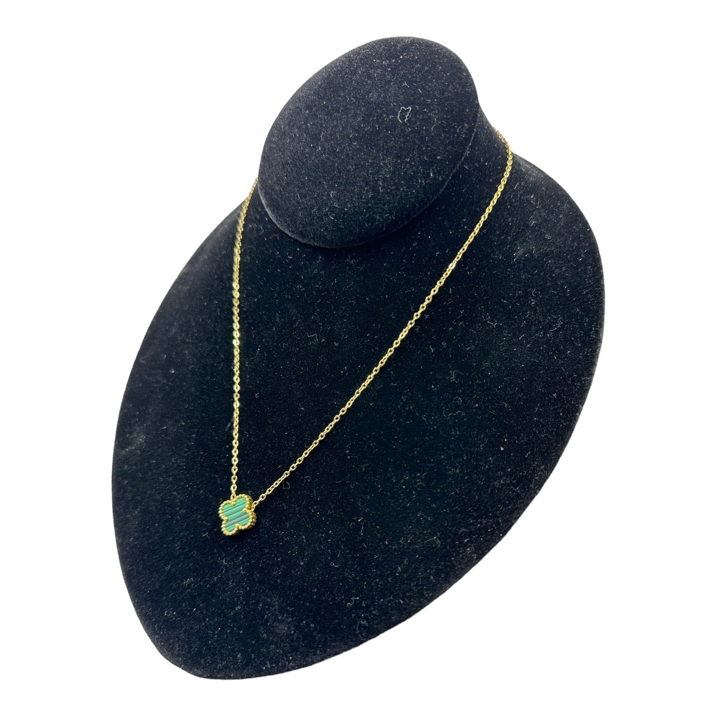Kaitlin Clover Green Gold Necklace necklace Trendzio Jewelry