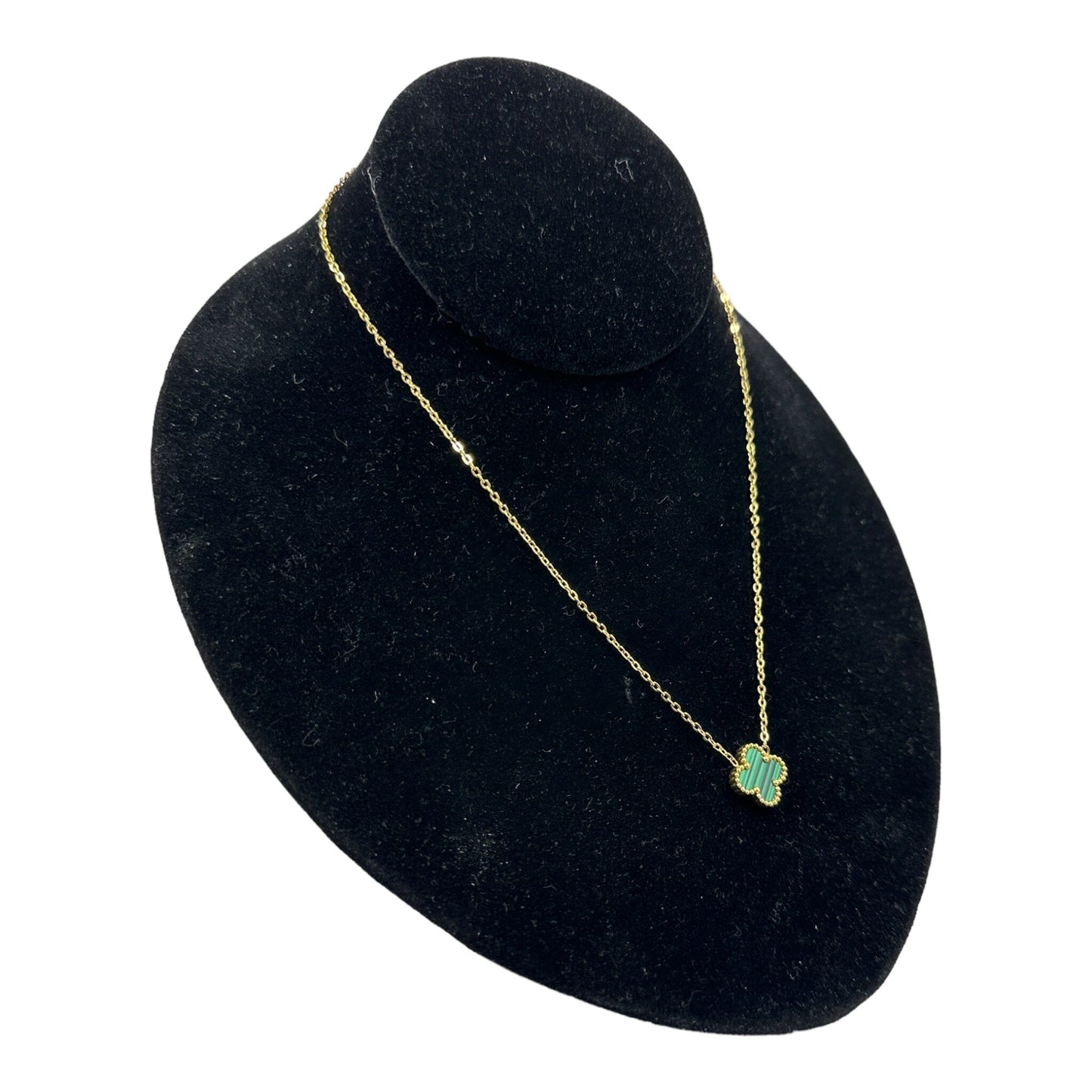 Kaitlin Clover Green Gold Necklace necklace Trendzio Jewelry