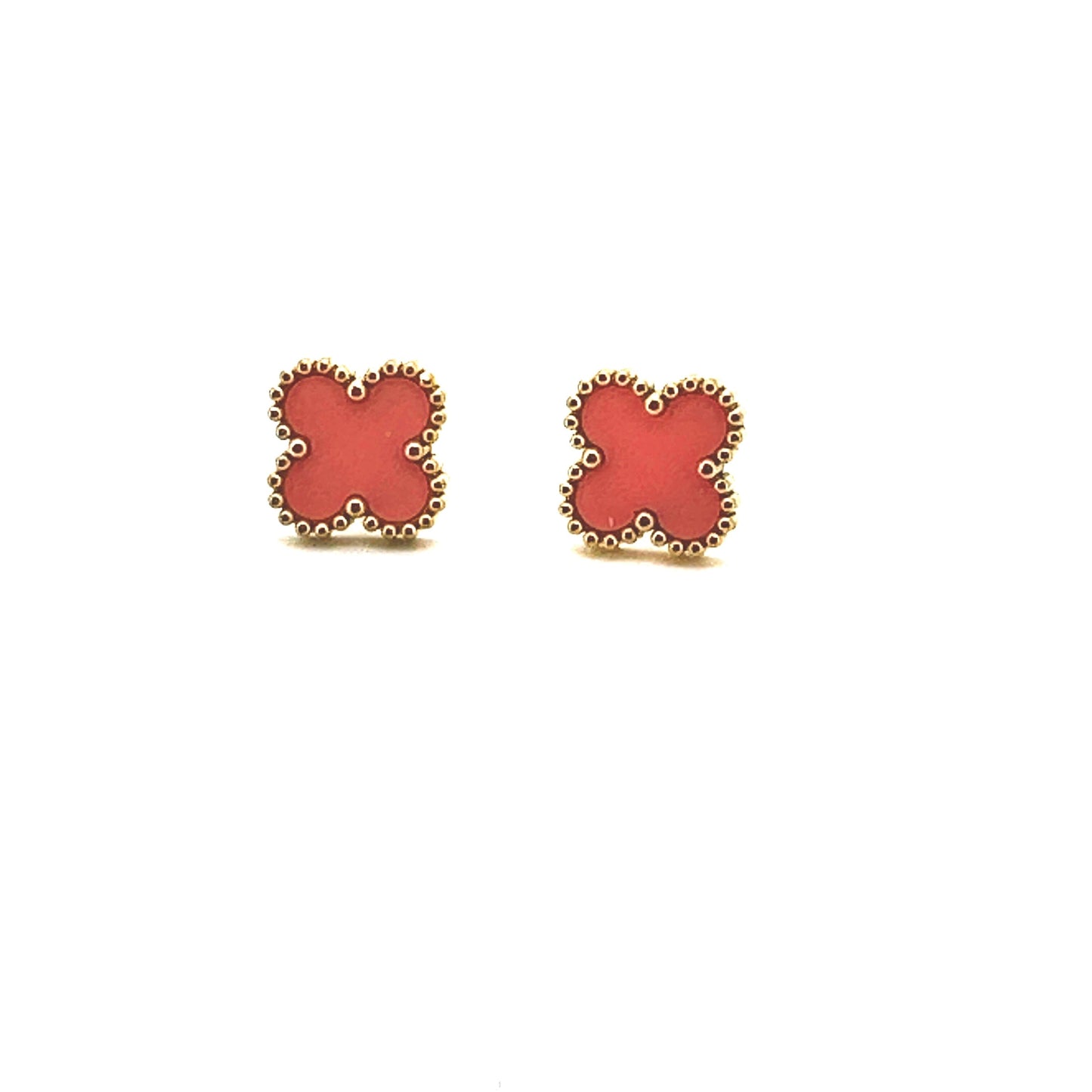 Kaitlin Flower Clover Earrings Earrings Trendzio Jewelry Pink