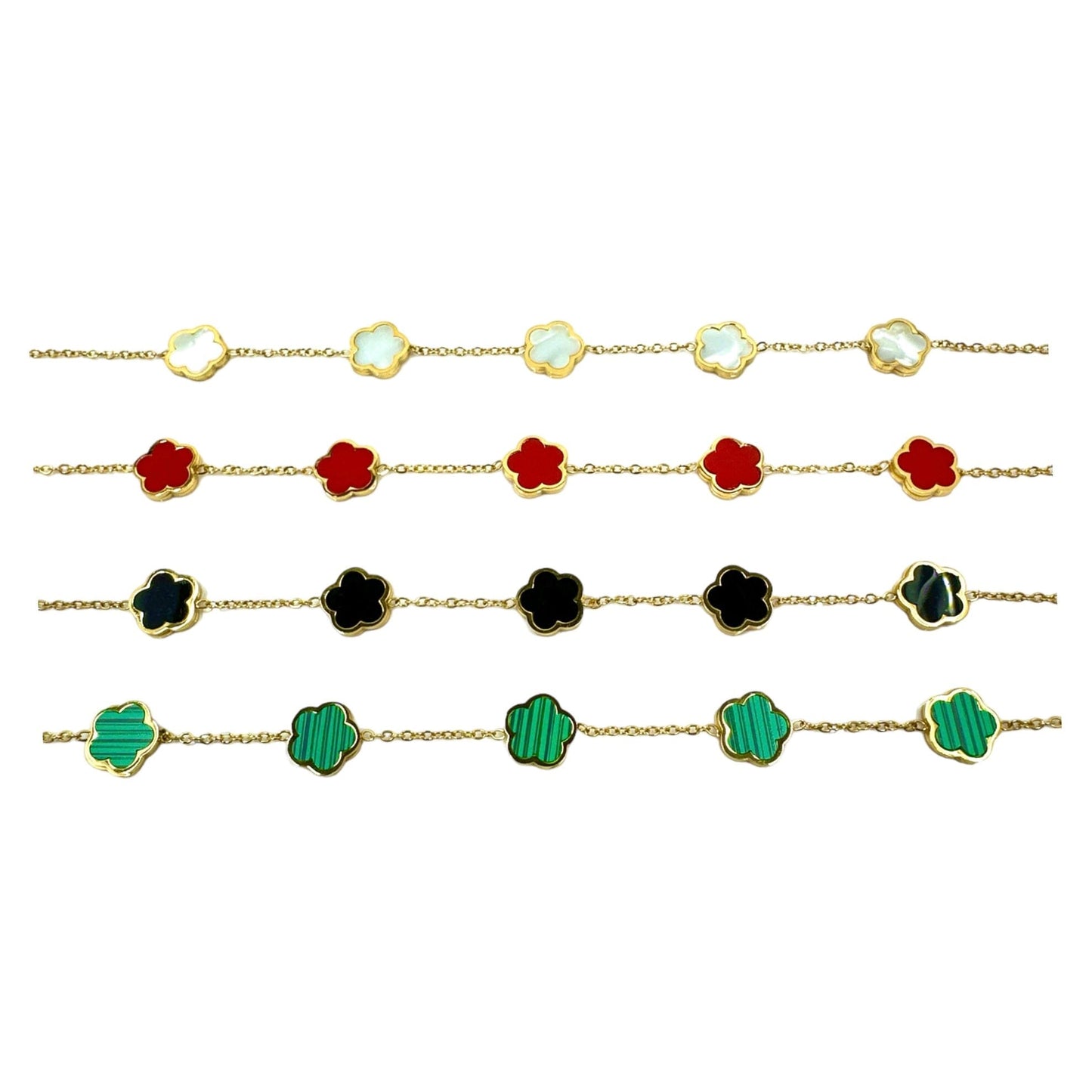 Kayla Flower Clover Gold Bracelet Bracelets Trendzio Jewelry