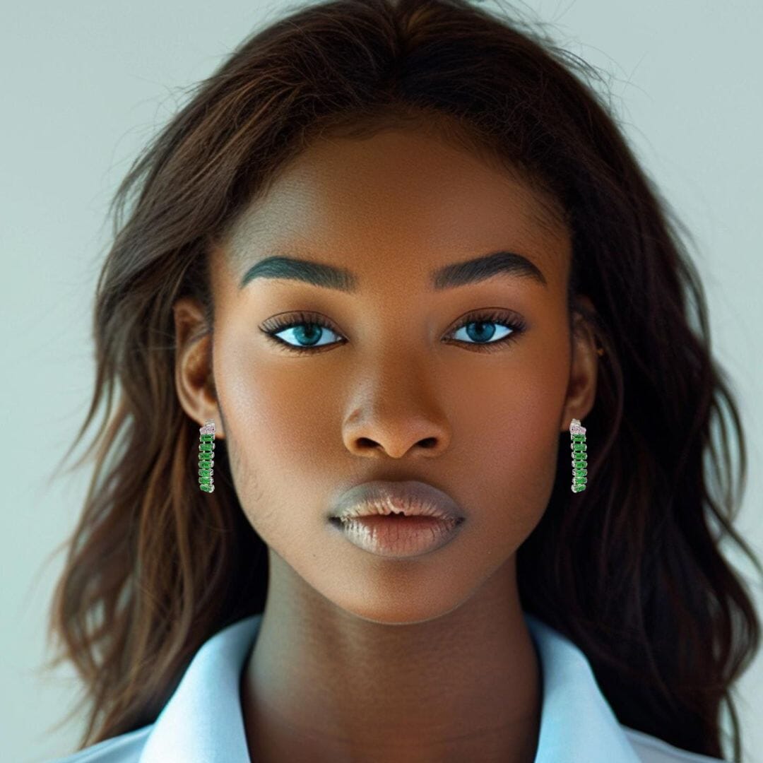 Nara Double Row Drop Earrings Earrings Trendzio Jewelry