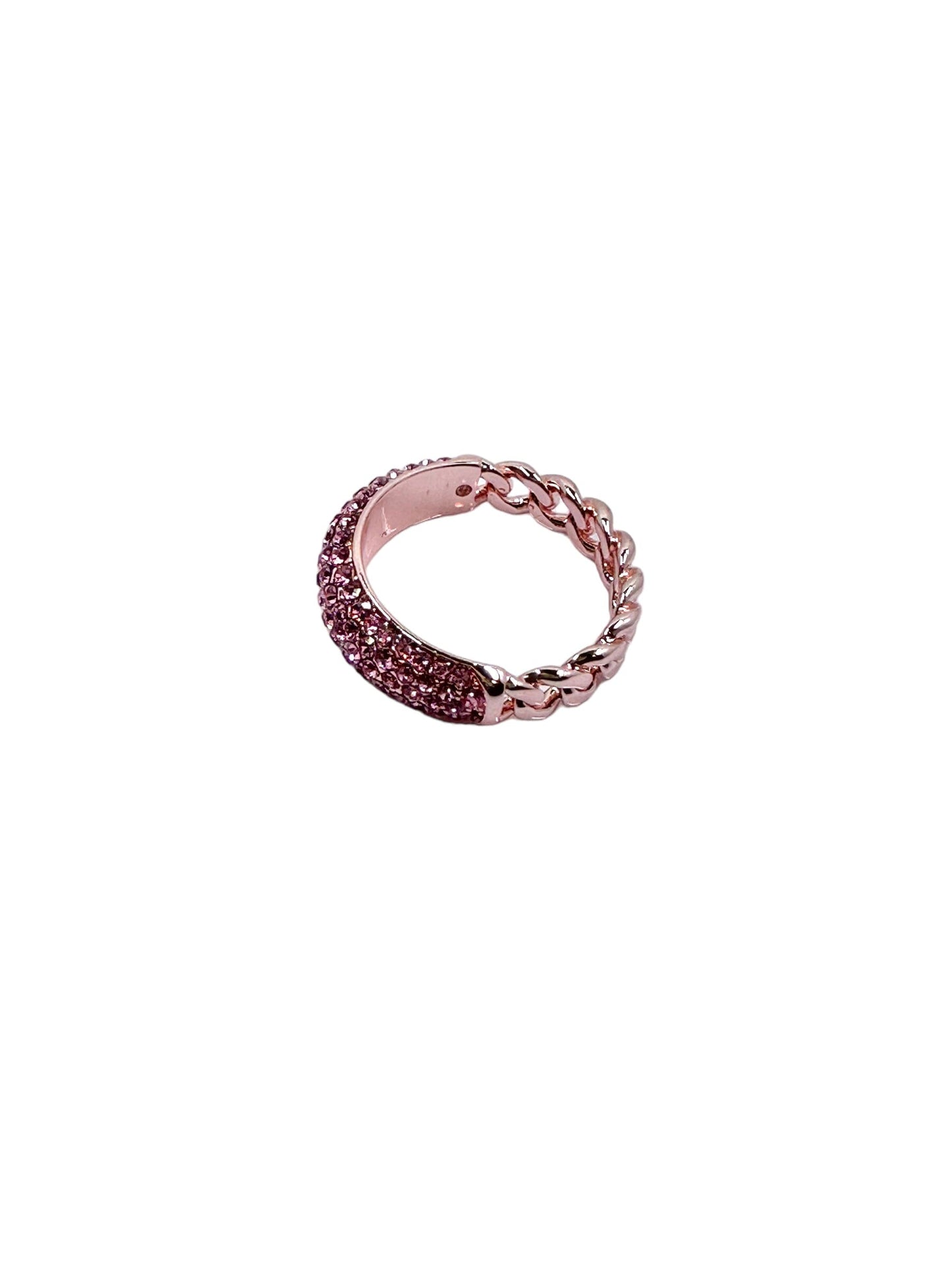 Sarah Pink Pave Chain Ring Bracelets TRENDZIO
