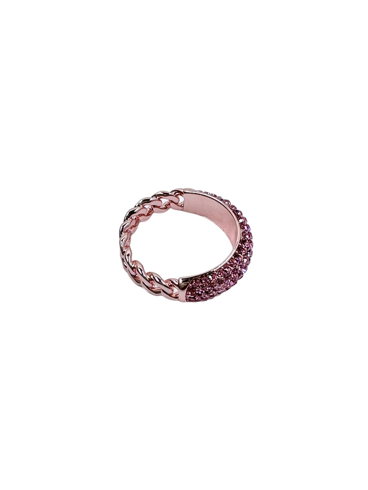 Sarah Pink Pave Chain Ring Bracelets TRENDZIO