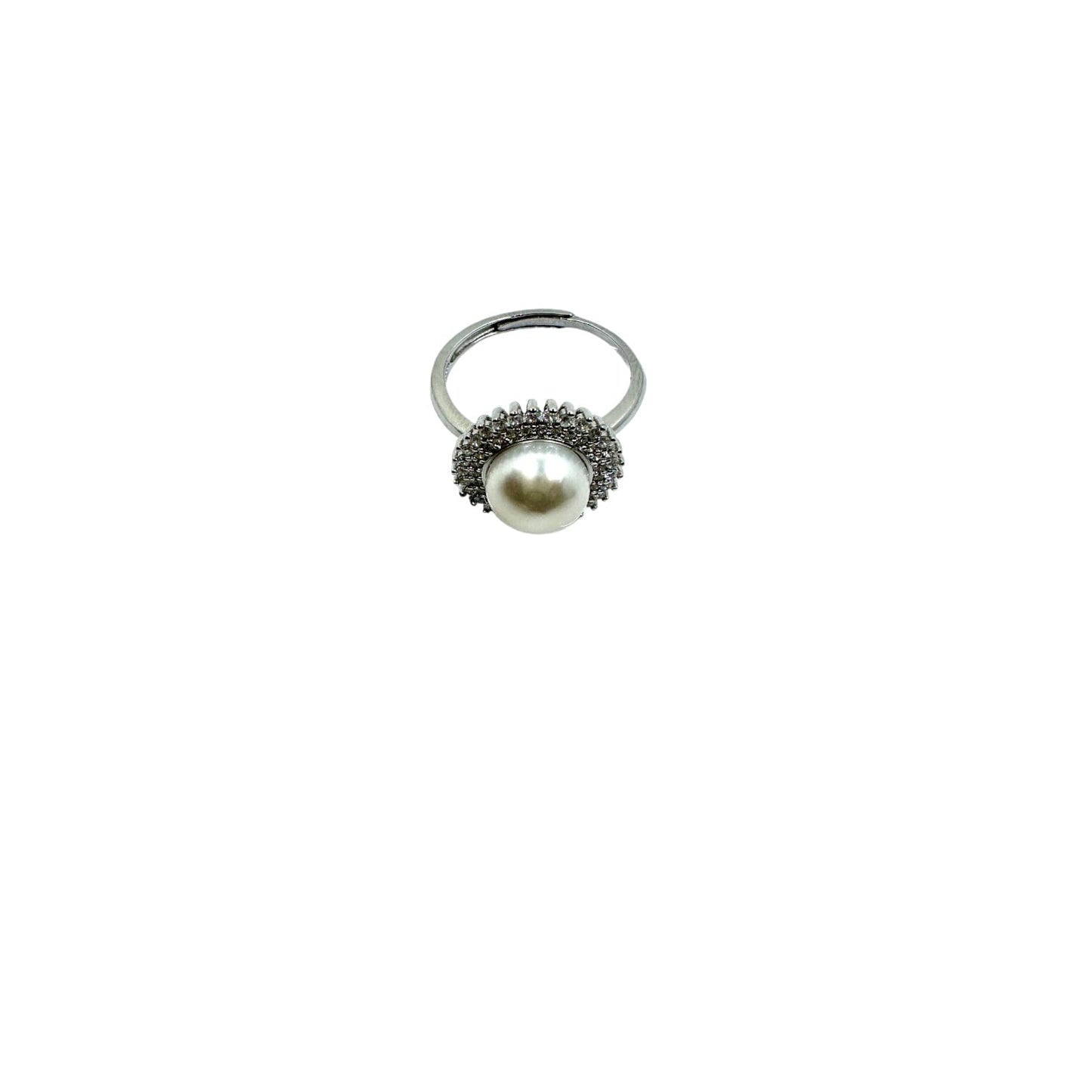Sterling Silver Cultured Freshwater White Pearl Ring Rings Trendzio Jewelry