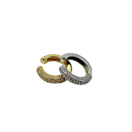 Sterling Silver CZ Cuff Earrings Earrings Trendzio Jewelry