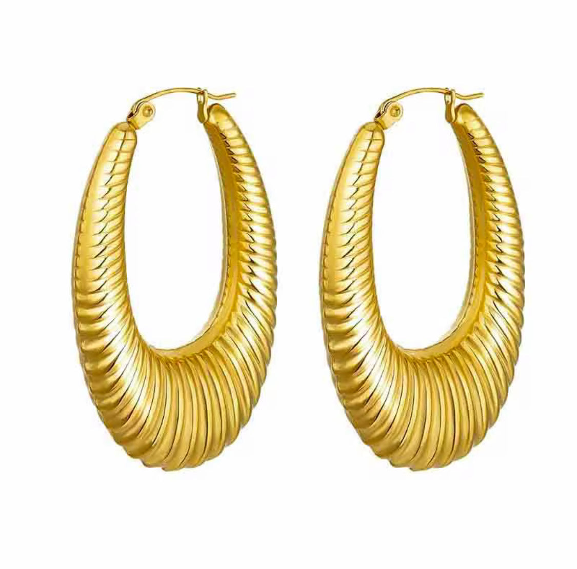 Stainless Steel Huggie Earrings