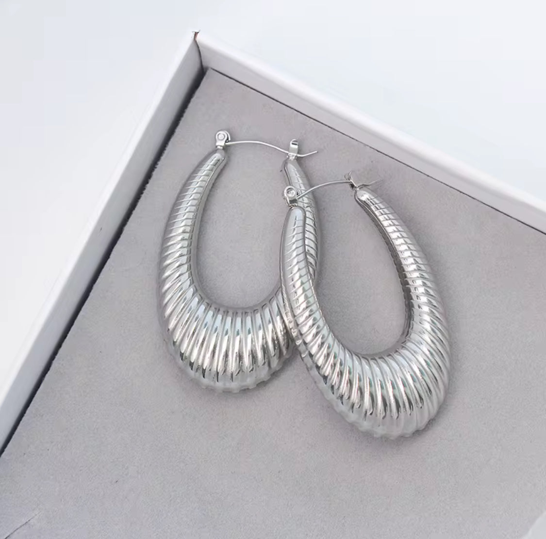 Stainless Steel Huggie Earrings