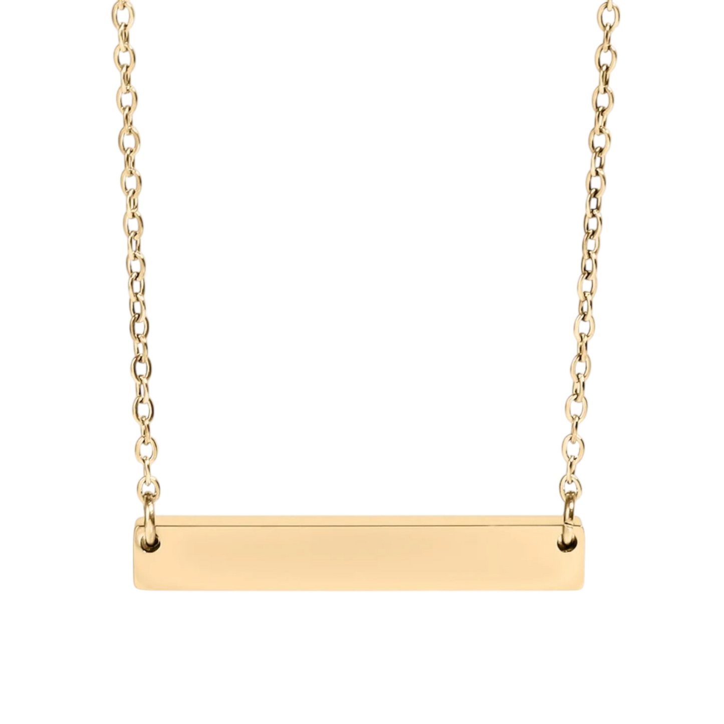 Celina Engraved Bar Pendant Necklace