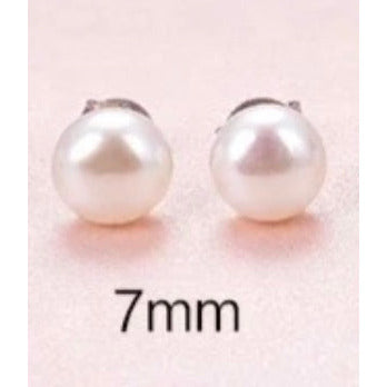 Akoi Fresh Water Pearl Stud Earrings Earrings TRENDZIO 7mm