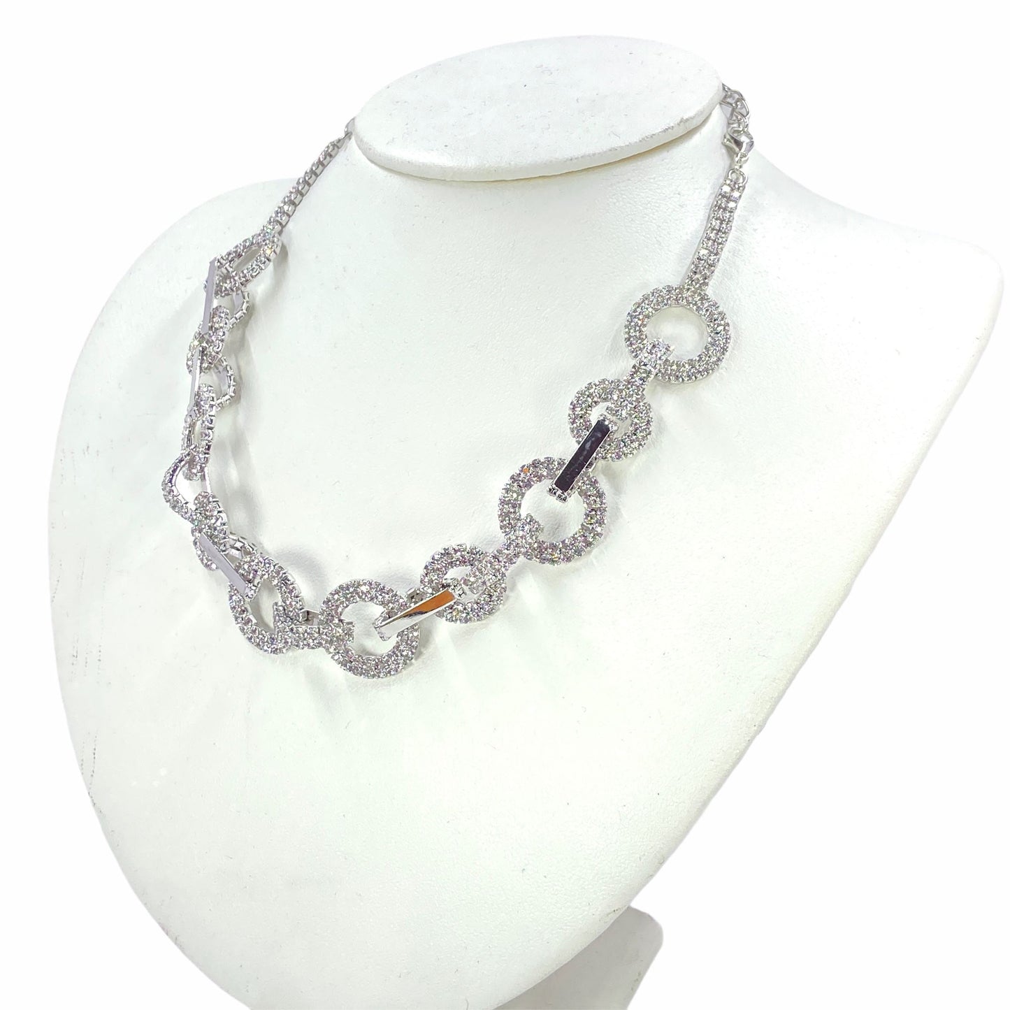 Annabella CZ Geometric Design Titanium Necklace necklace TRENDZIO