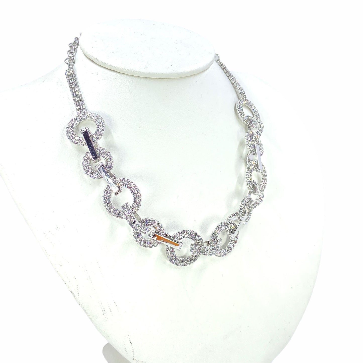 Annabella CZ Geometric Design Titanium Necklace necklace TRENDZIO