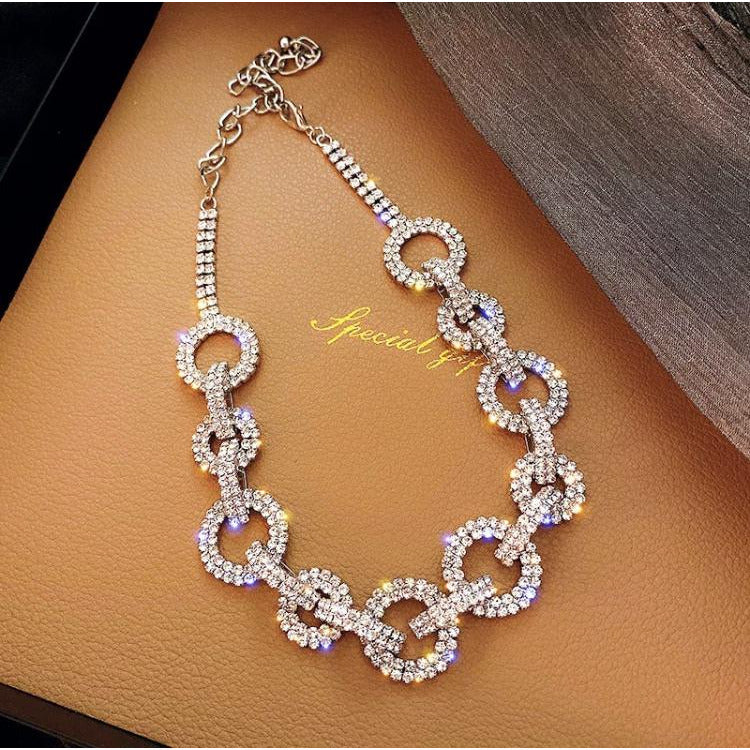 Annabella CZ Geometric Design Titanium Necklace necklace TRENDZIO