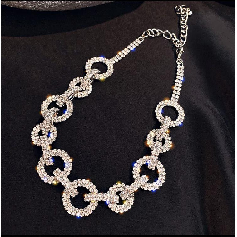 Annabella CZ Geometric Design Titanium Necklace necklace TRENDZIO