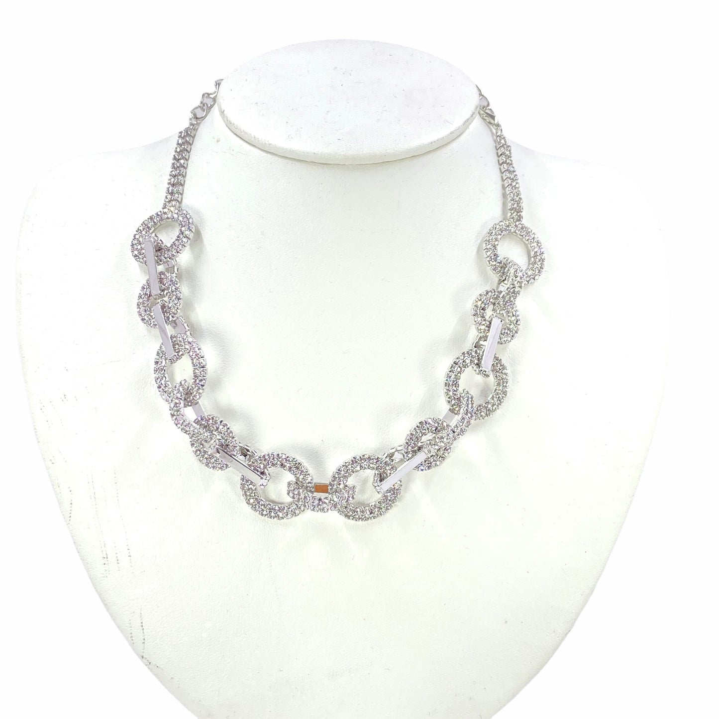 Annabella CZ Geometric Design Titanium Necklace necklace TRENDZIO