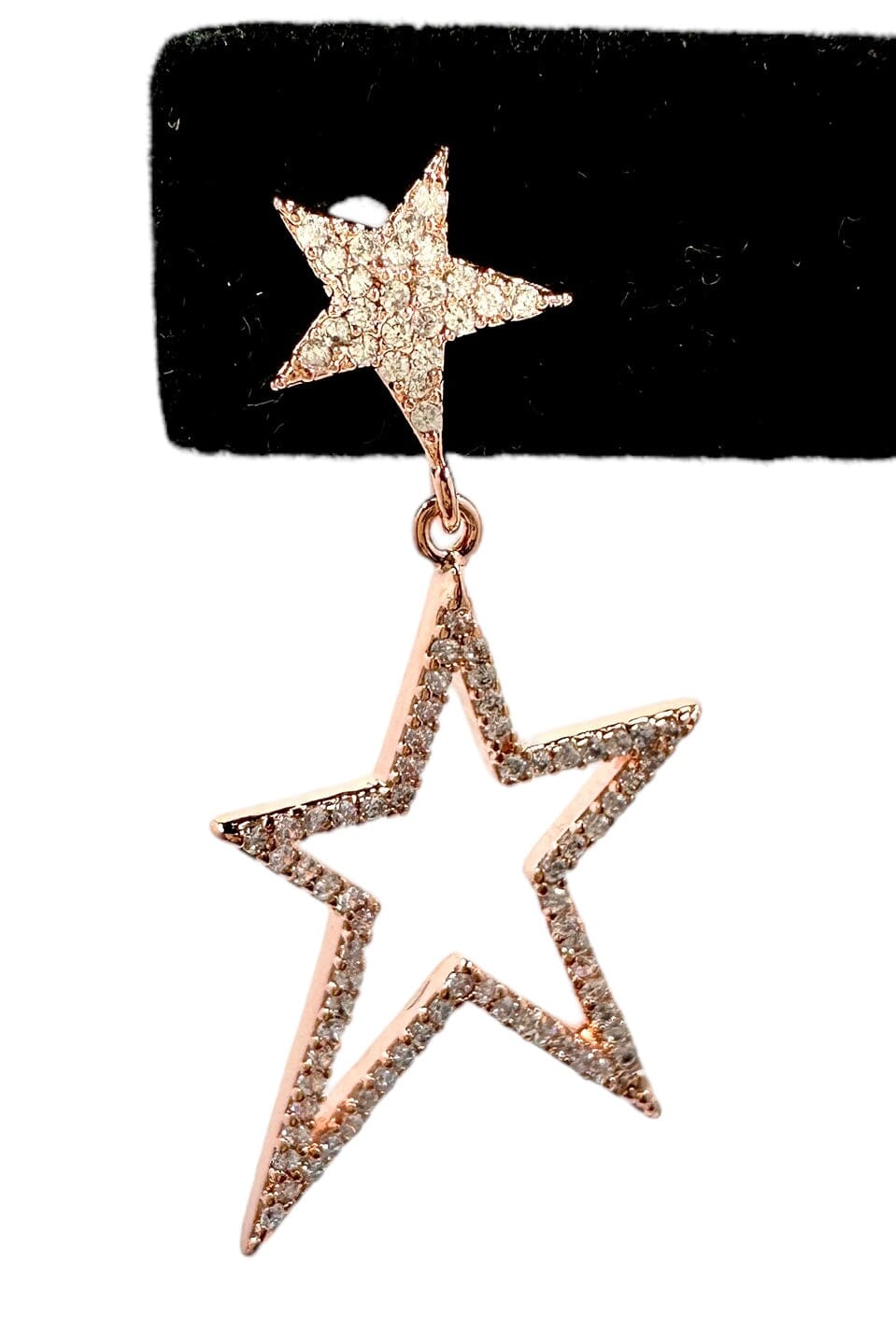 Astra Double Drop Rose Gold Earrings Earrings Trendzio Jewelry