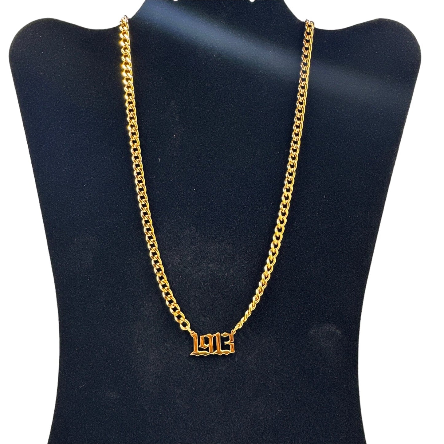 Delta Sigma Theta 1913 Gold Number Necklace Necklaces Trendzio