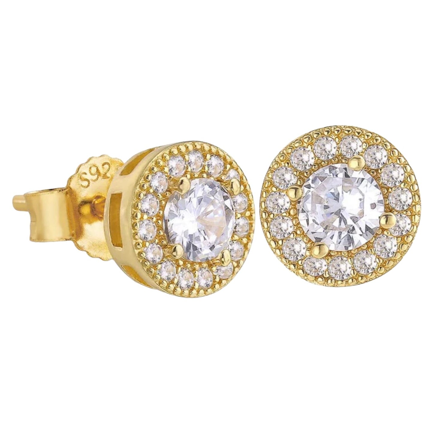 Giovani Men Stud Diamond Earrings Earrings Trendzio Gold