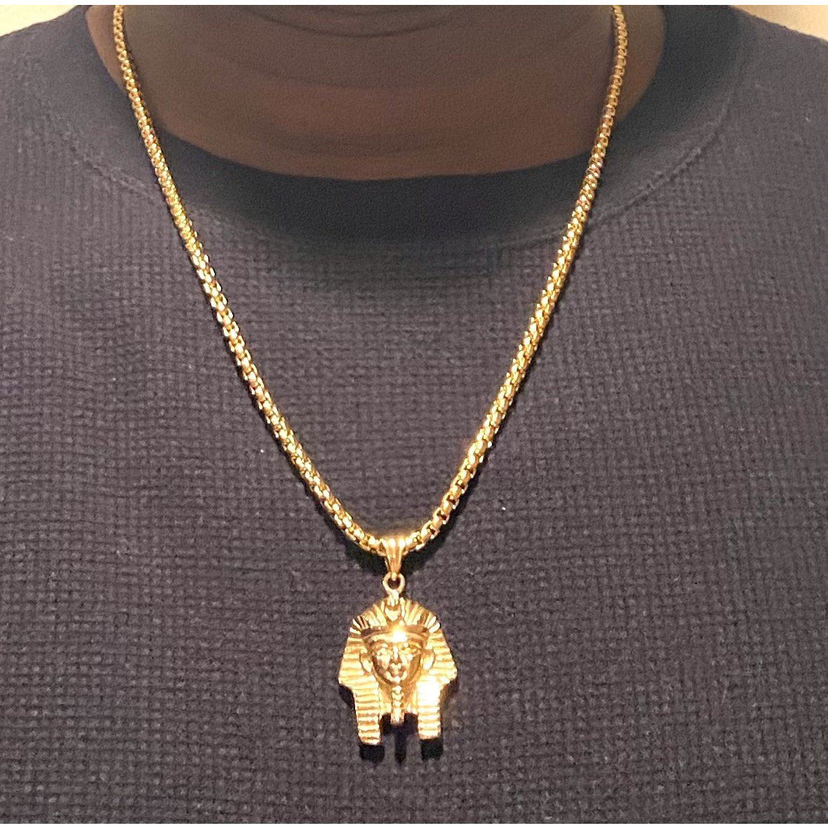 Gold Sphinx Pendant and Necklace necklace TRENDZIO