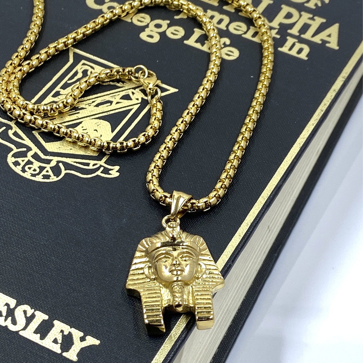 Gold Sphinx Pendant and Necklace necklace TRENDZIO
