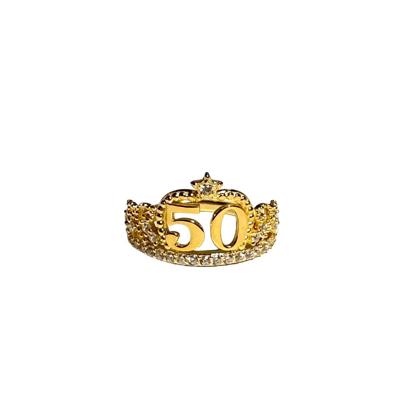 Golden Silver Anniversary Rings Rings TRENDZIO