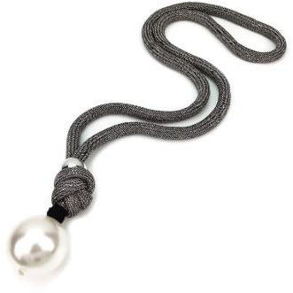 Handmade Unique Adjustable Rope Necklace with Big Pearl necklace Trendzio