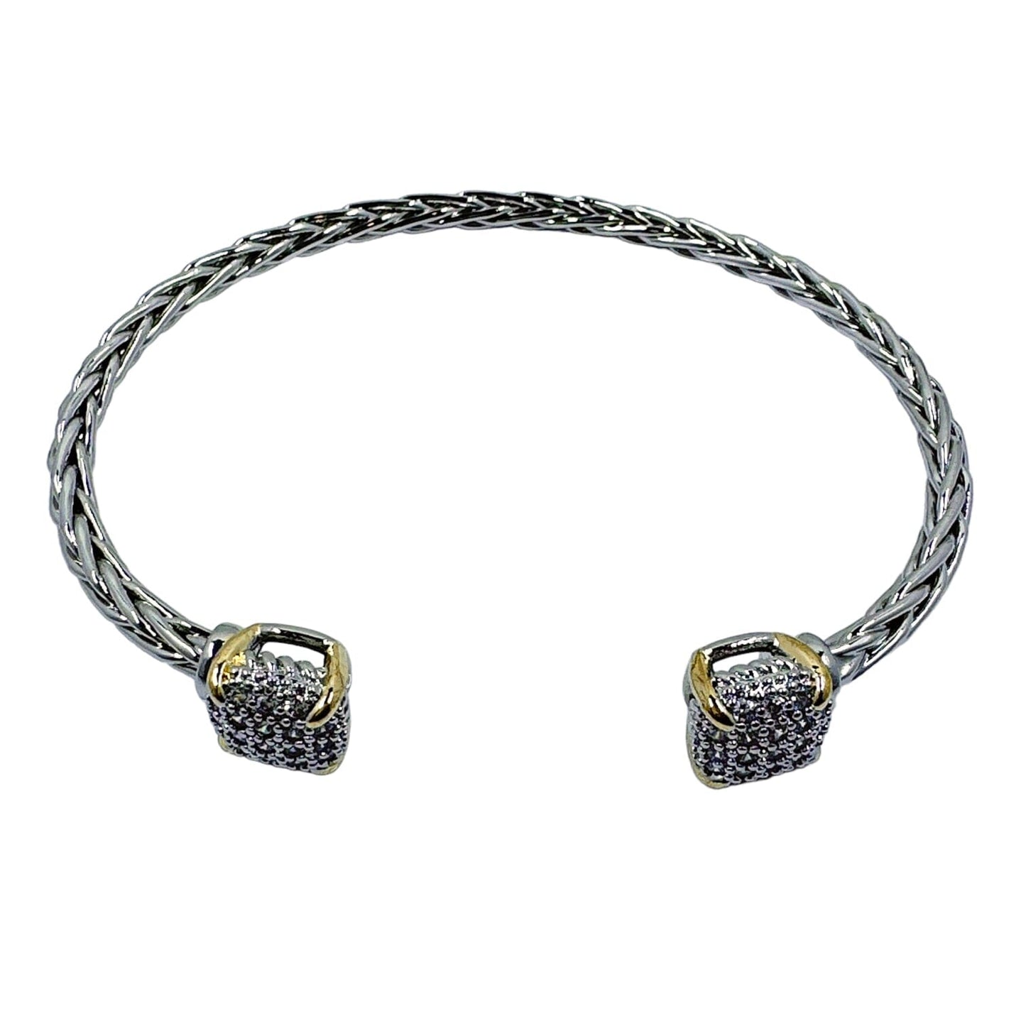 Karen Square Braid Cable Bracelet Bracelets TRENDZIO Silver
