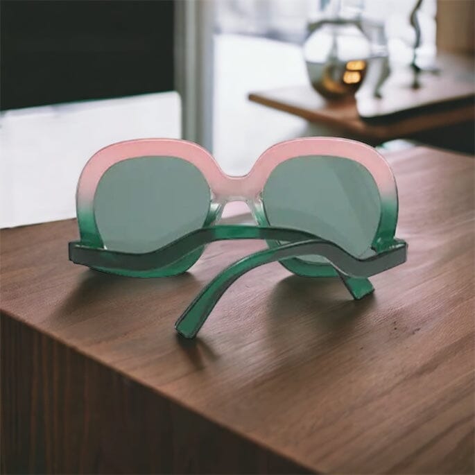 Ladonna Pink and Green Sunglasses Sunglasses Trendzio Jewelry