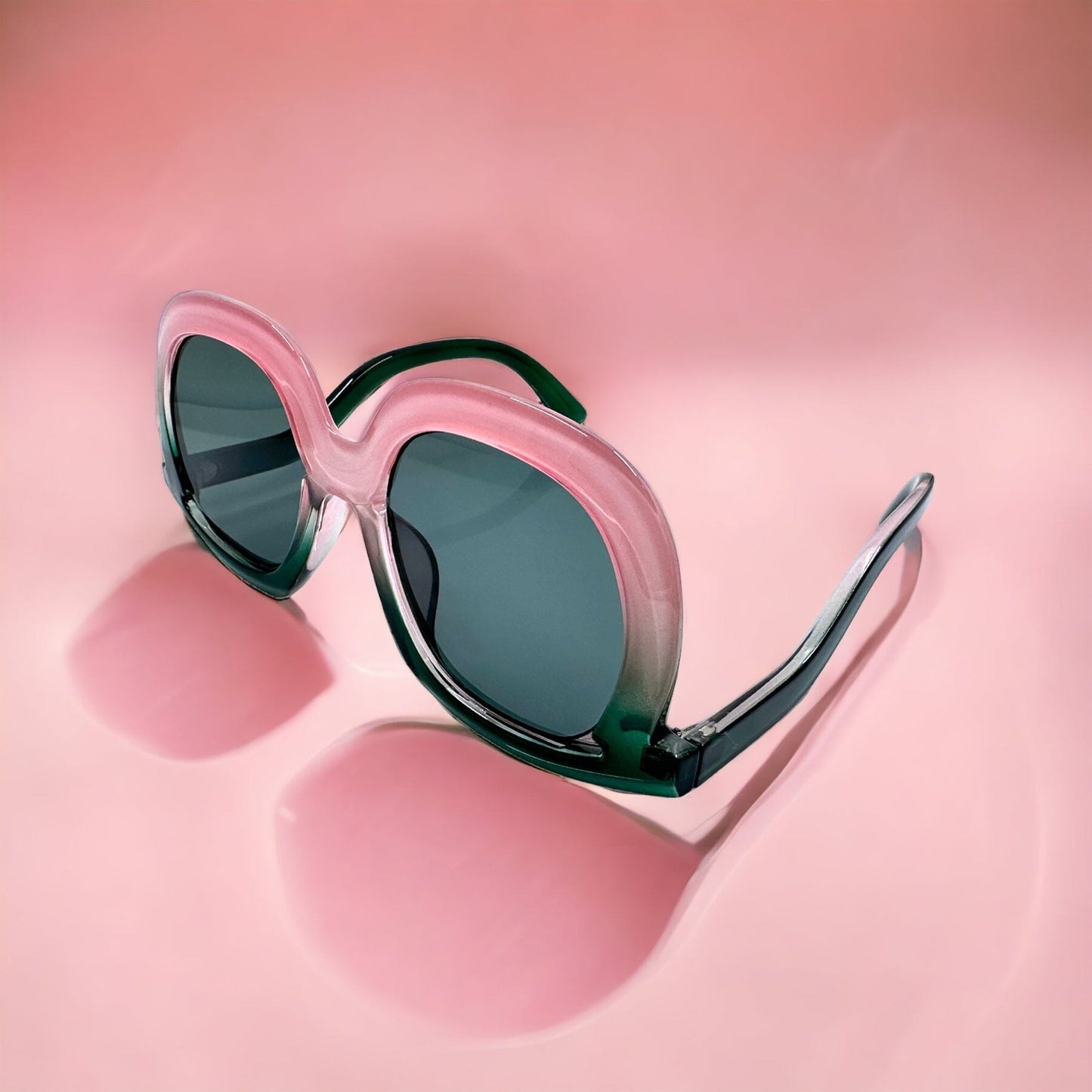 Ladonna Pink and Green Sunglasses Sunglasses Trendzio Jewelry