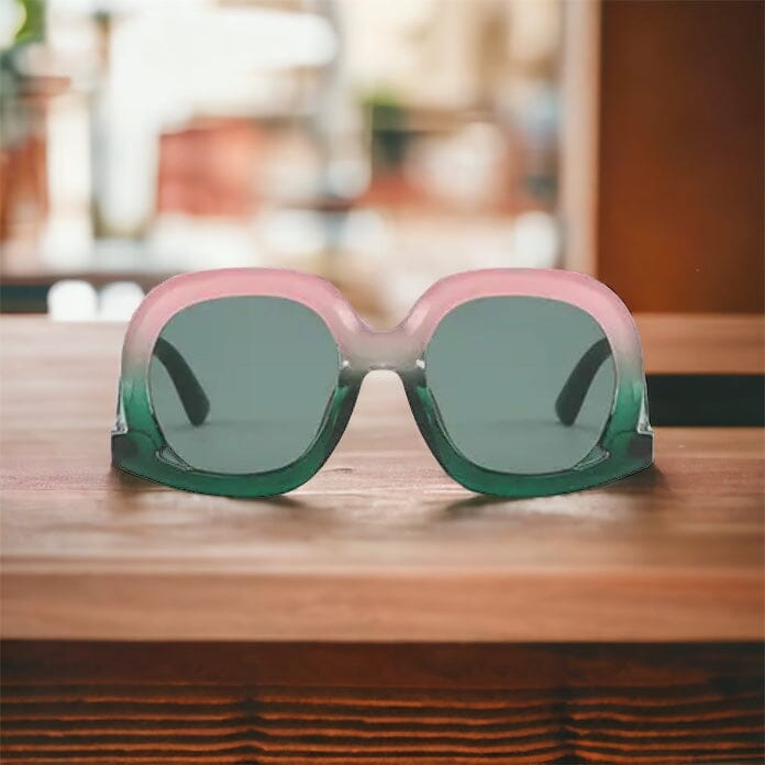 Ladonna Pink and Green Sunglasses Sunglasses Trendzio Jewelry