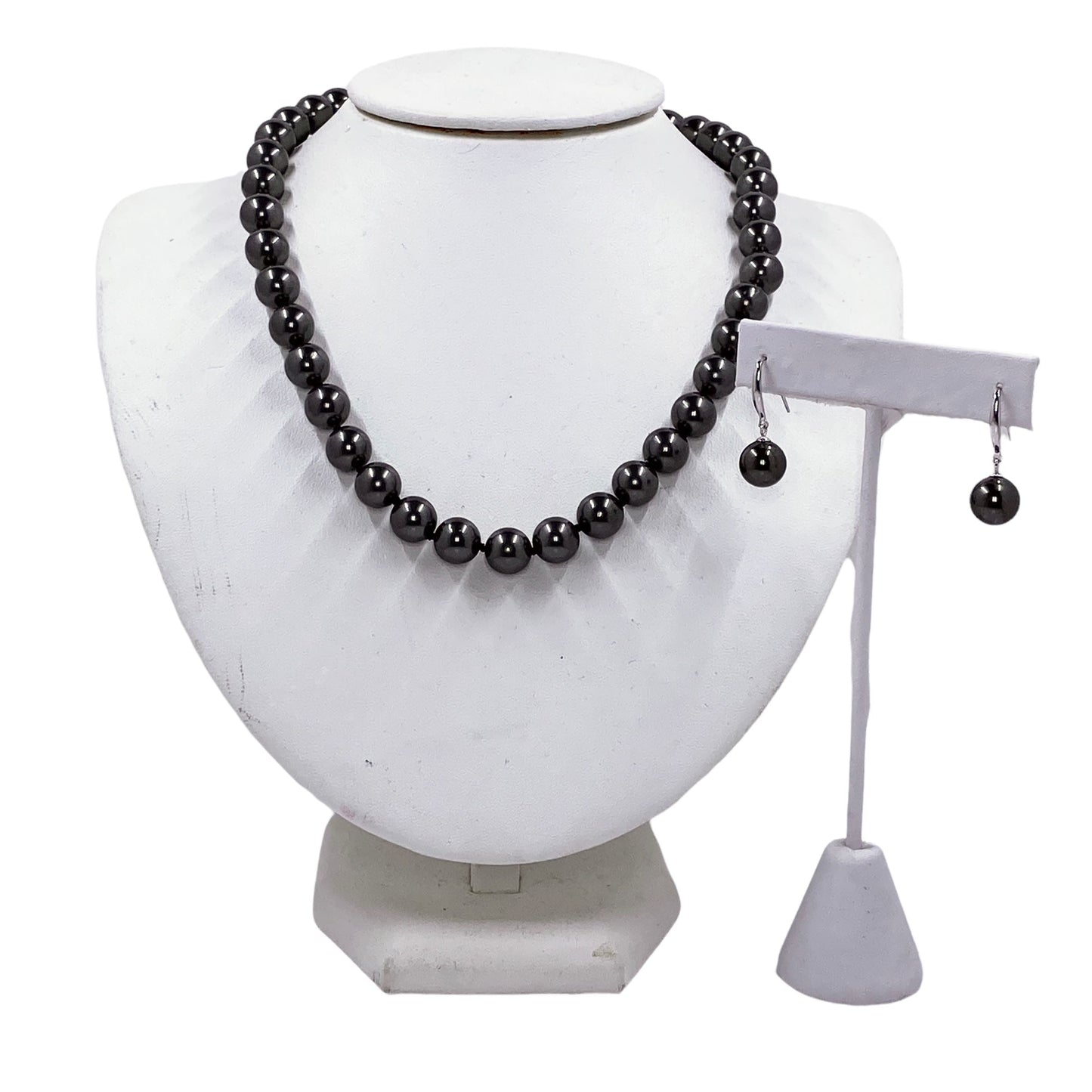 Madam VP Black Pearl Necklace and Earrings Necklaces TRENDZIO